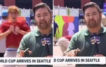 Il tifoso della Roma star social ai Mondiali lo show e la caduta in diretta 364x230