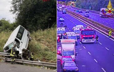 Incidente scontro sullA1 a Roma Sud un morto e due feriti 364x230