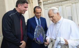 Italy Major Premier Padel il presidente Fip Luigi Carraro e Paquito Navarro ricevuti da Papa Leone XIV 265x160