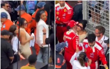 Kim Kardashian a Montecarlo ruba asciugamano ad Antonelli e bacia Hamilton 364x230