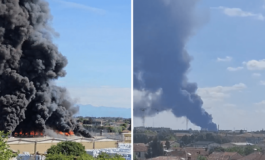 Mantova incendio in stabilimento chimico colonna di fumo visibile a distanza 265x160