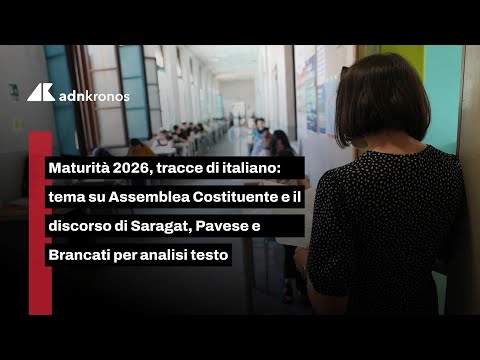 Maturità 2026, temi di italiano: dall'Assemblea Costituente al discorso di Saragat, Pavese e