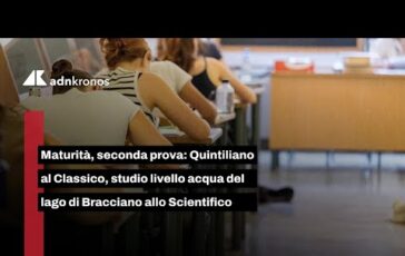 Maturita seconda prova Quintiliano al Classico studio livello acqua del lago di Bracciano allo 364x230