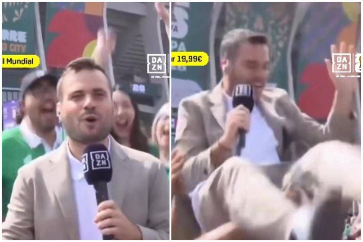 Mondiali, tifosi del Messico fanno 'volare' giornalista Dazn