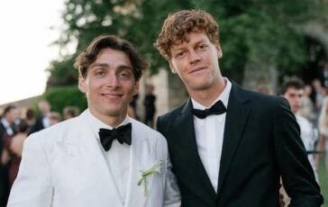 Sinner e Laila Hasanovic al matrimonio. di Duplantis 364x230