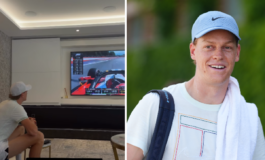 Sinner passione F1 Leclerc sorpassa e Jannik. esulta Il video 265x160
