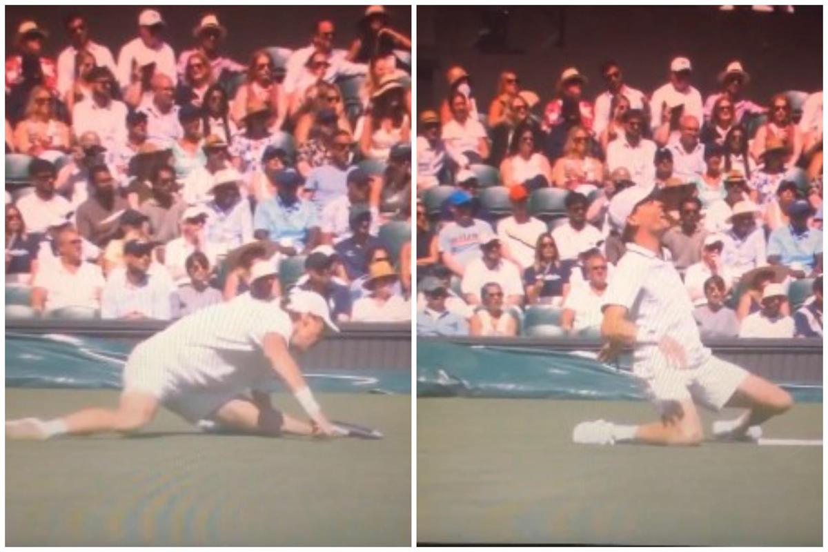 Sinner, paura a Wimbledon: brutta caduta con Kecmanovic