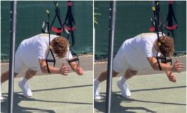 Sinner si allena strano esercizio a Wimbledon 265x160