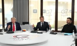 Ucraina al G7 trilaterale Trump Zelensky Macron. Il tycoon Russia deve trattare 265x160