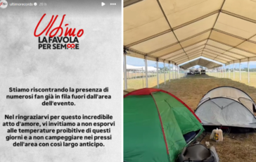 Ultimo fan gia in fila in tenda per il concerto del 4 luglio a Tor Vergata 364x230