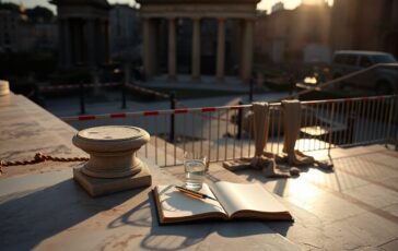 La bufera per la celebrazione di Tomaso Montanari ai Fori imperiali