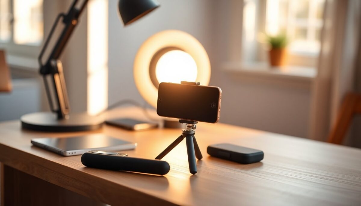 Setup pro per selfie: grip, mini treppiedi, ring light e app