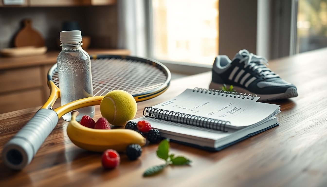 Tennis autodidatta: piani settimanali e nutrizione efficace
