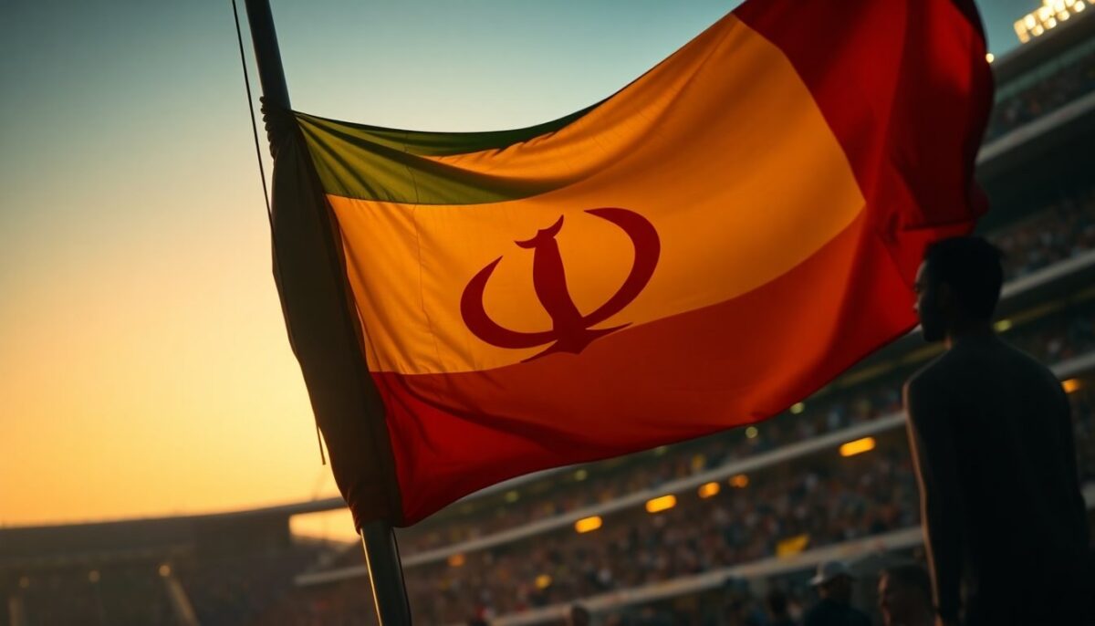 Tifosi iraniani manifestano al SoFi Stadium durante l’esordio ai Mondiali 2026