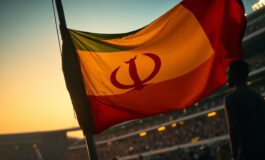 Tifosi iraniani manifestano al SoFi Stadium durante l’esordio ai Mondiali 2026