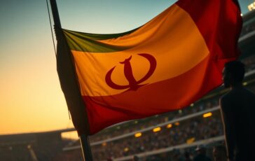 Tifosi iraniani manifestano al SoFi Stadium durante l’esordio ai Mondiali 2026