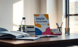 Volantino che invita adolescenti a uno stage al voenkomat di Belgorod è un’immagine IA