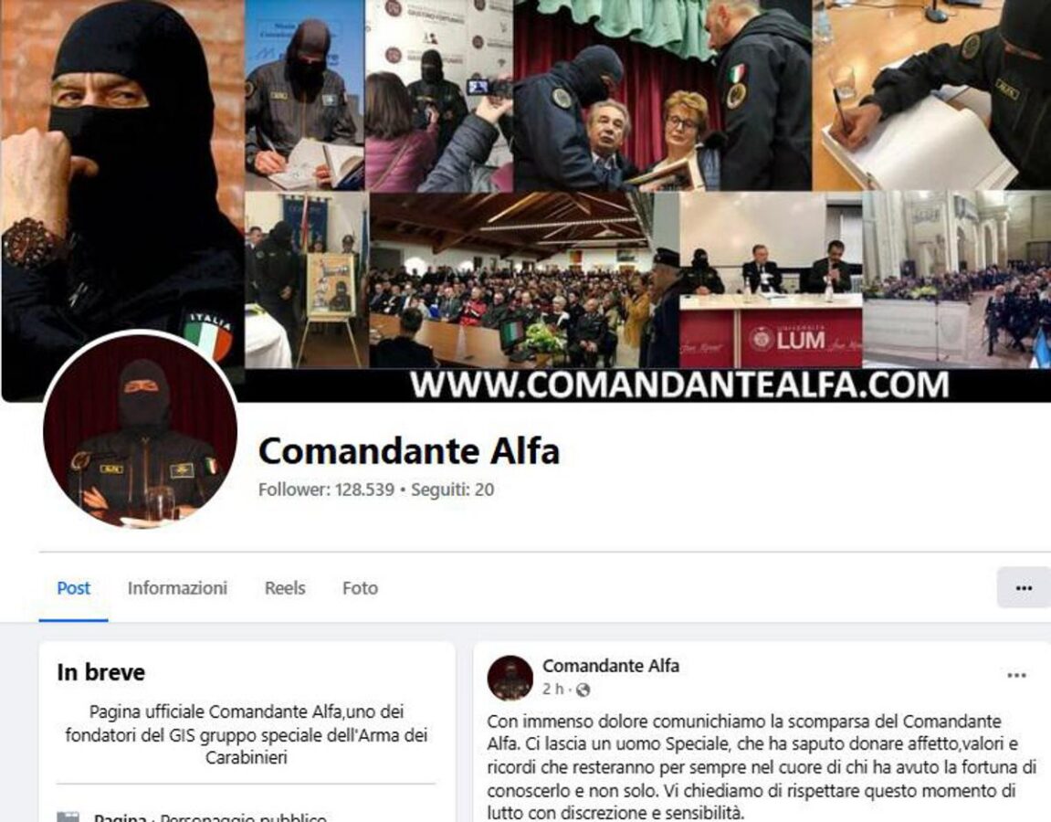 E' morto il 'Comandante Alfa', tra fondatori Gis Carabinieri