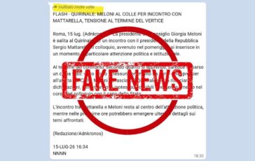 Falso lancio Adnkronos in chat giornalisti annuncia Meloni al Quirinale Desario Fatto grave denunciamo 364x230