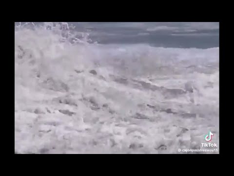 Il giovane baywatch salva un ragazzo tra le onde del Pacifico - Video