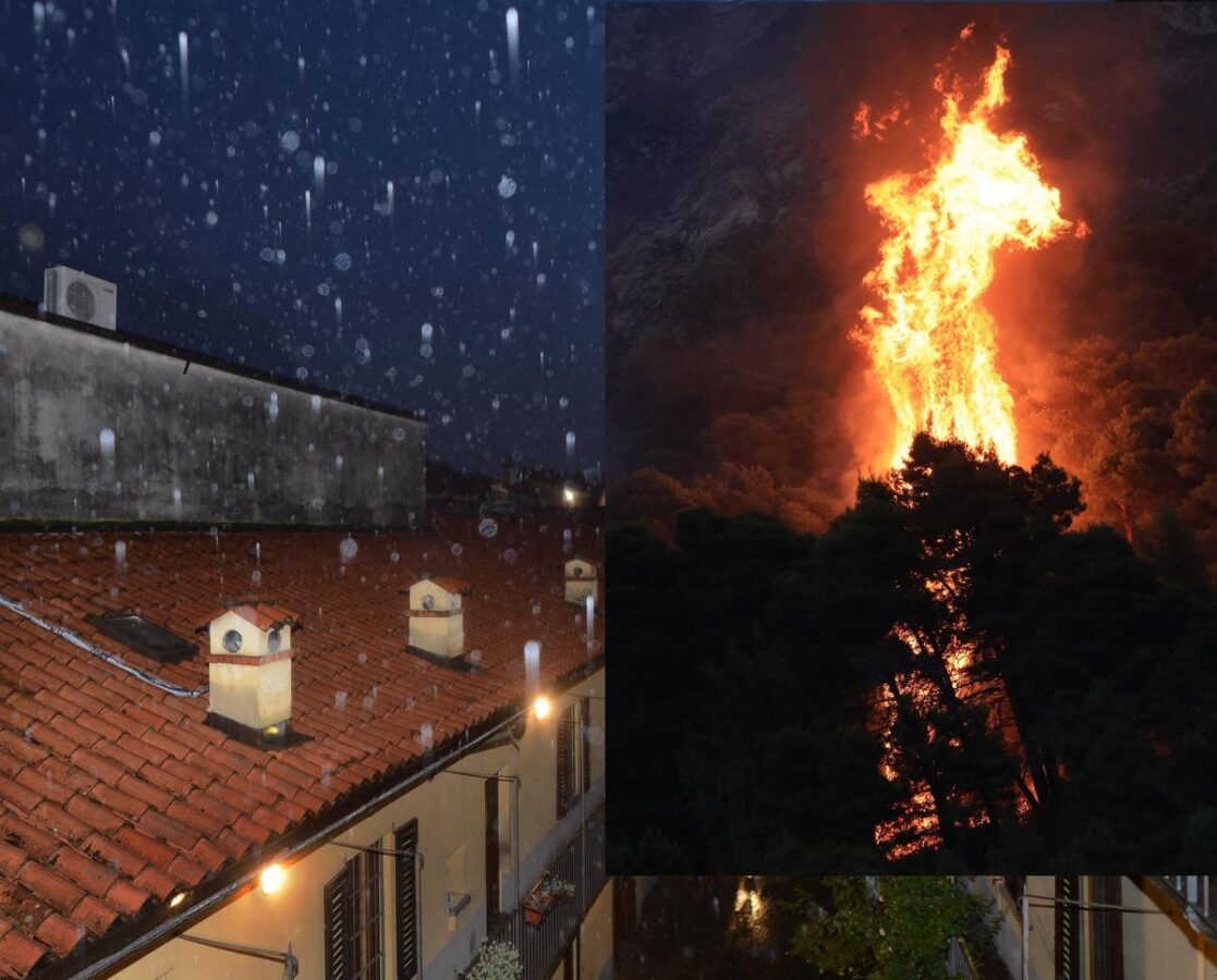 Italia divisa in due tra grandine e incendi ﻿