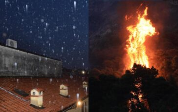 Italia divisa in due tra grandine e incendi ﻿ 364x230