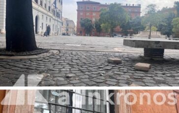 Lite tra stranieri a Trastevere finisce a sassate pietra sfonda finestra in casa una mamma con un bambino 364x230