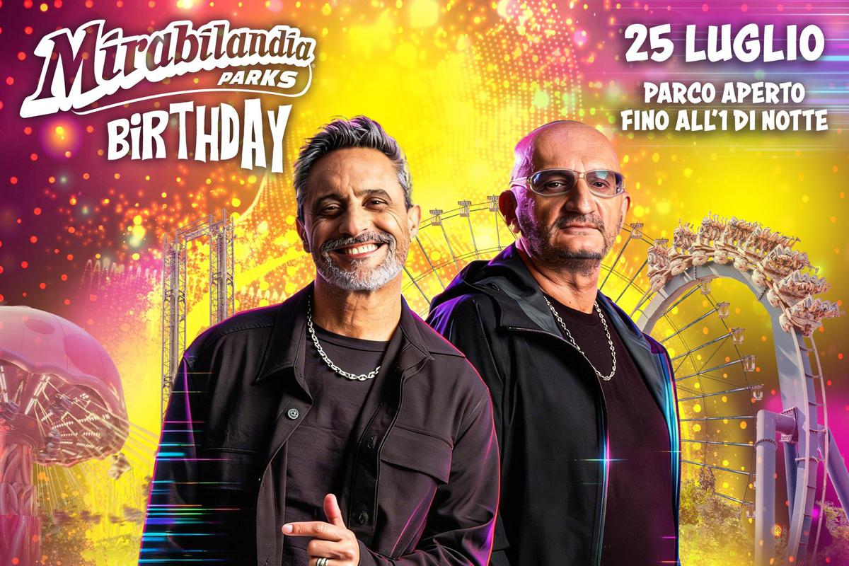 Mirabilandia, il parco divertimenti compie 34 anni: festa-pop con Giorgio Vanni e le sigle dei cartoni