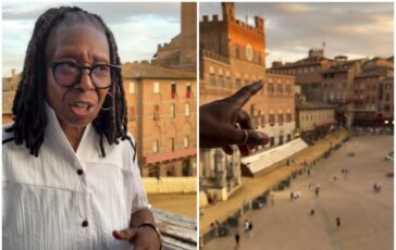 Palio di Siena ce anche Whoopi Goldberg lattrice presente a Piazza del Campo 364x230