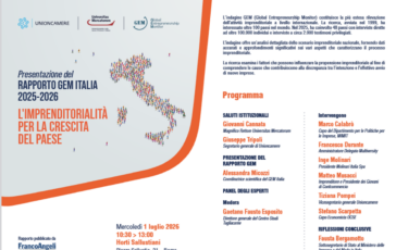 Rapporto Gem Italia 2025 26 di Universitas Mercatorum tasso attivazione 11 Italia 30ma su 48 paesi 364x230