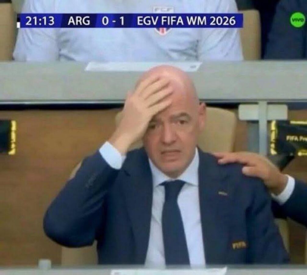 Segna l'Egitto, la reazione di Infantino è già il meme dei Mondiali