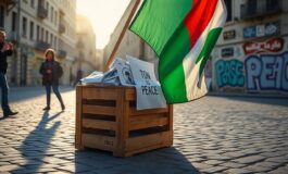 Manifestanti contro convegno Italia-Israele: