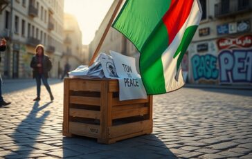 Manifestanti contro convegno Italia-Israele: