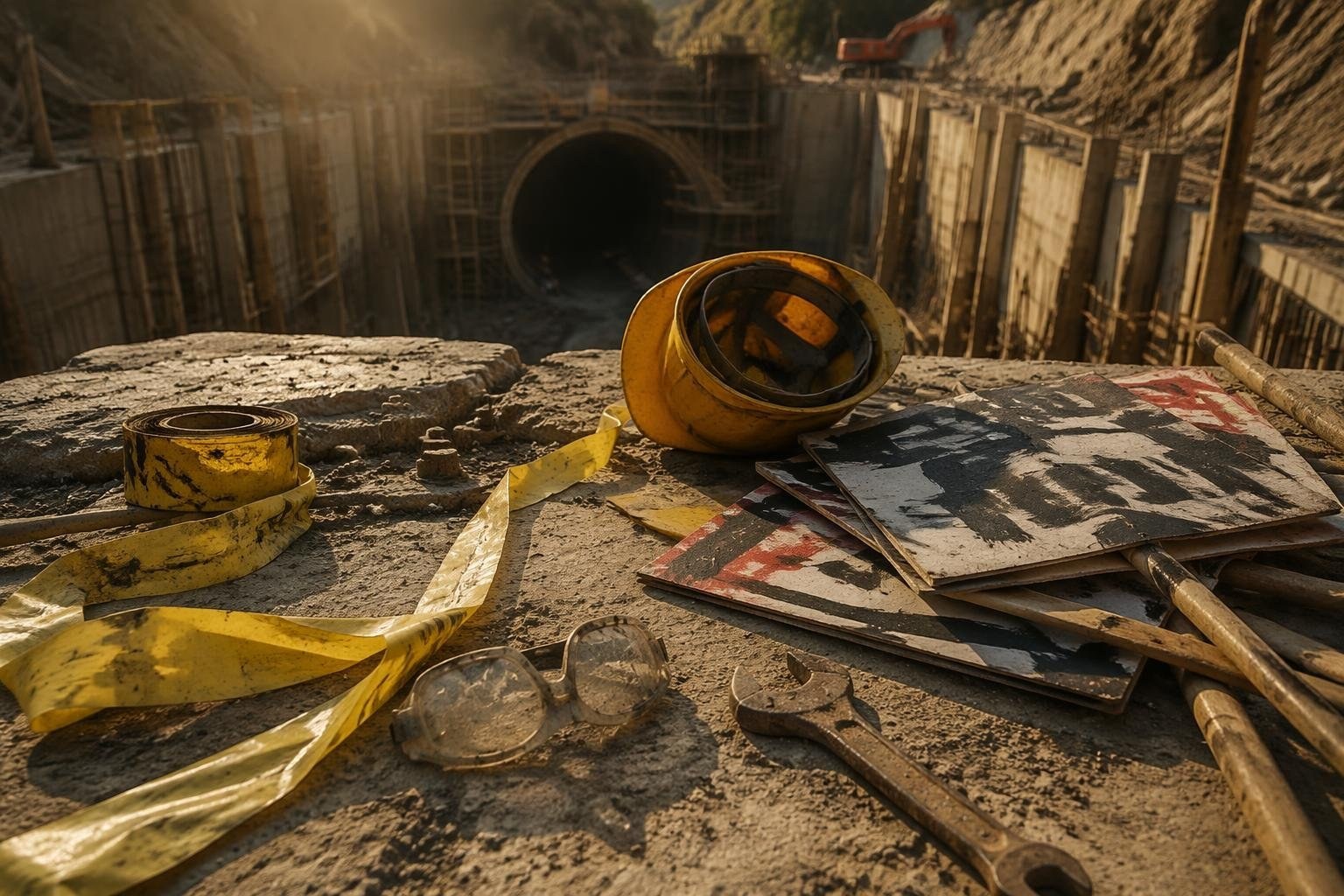 Cantiere dell'Alta Velocità in Valle di Susa con presidi di sicurezza dopo gli scontri, carabinieri in assetto antisommossa, immagine di approfondimento