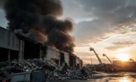 Novate Milanese: incendio alla ricicleria, intervento dei vigili del fuoco e un ferito