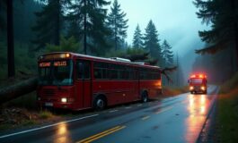 Temporale in Alto Adige: albero cade su bus Prissiano-Nalles