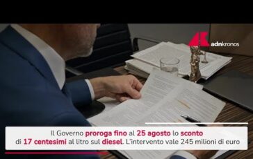 Carburanti prorogato al 25 agosto taglio accise su gasolio 364x230