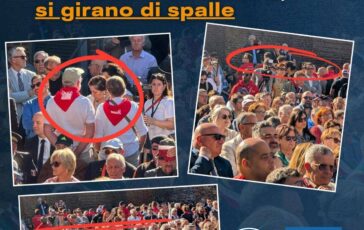 Commemorazione Marcinelle Fidanza Cgil volta spalle a La Russa. Meloni Gesto grave. Landini nega 364x230