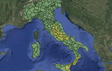 Maltempo allerta meteo gialla per temporali martedi 11 agosto la mappa delle 5 regioni a rischio 364x230