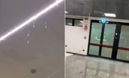 Piove dentro laeroporto di Milano Malpensa acqua vicino a bagagli e biglietteria 265x160