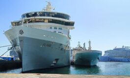 Porto di Civitavecchia concluso con successo primo rifornimento di Gnl a una nave da crociera 265x160