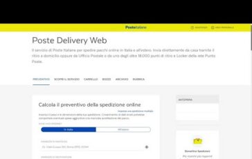 Poste Delivery Web per spedire pacchi online 364x230