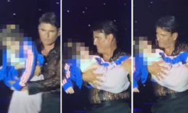 Sal Da Vinci nella bufera abbraccia e bacia una bambina disabile durante il concerto e polemica 265x160