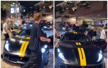 Sinner paparazzato a Montecarlo. con la sua Ferrari 364x230