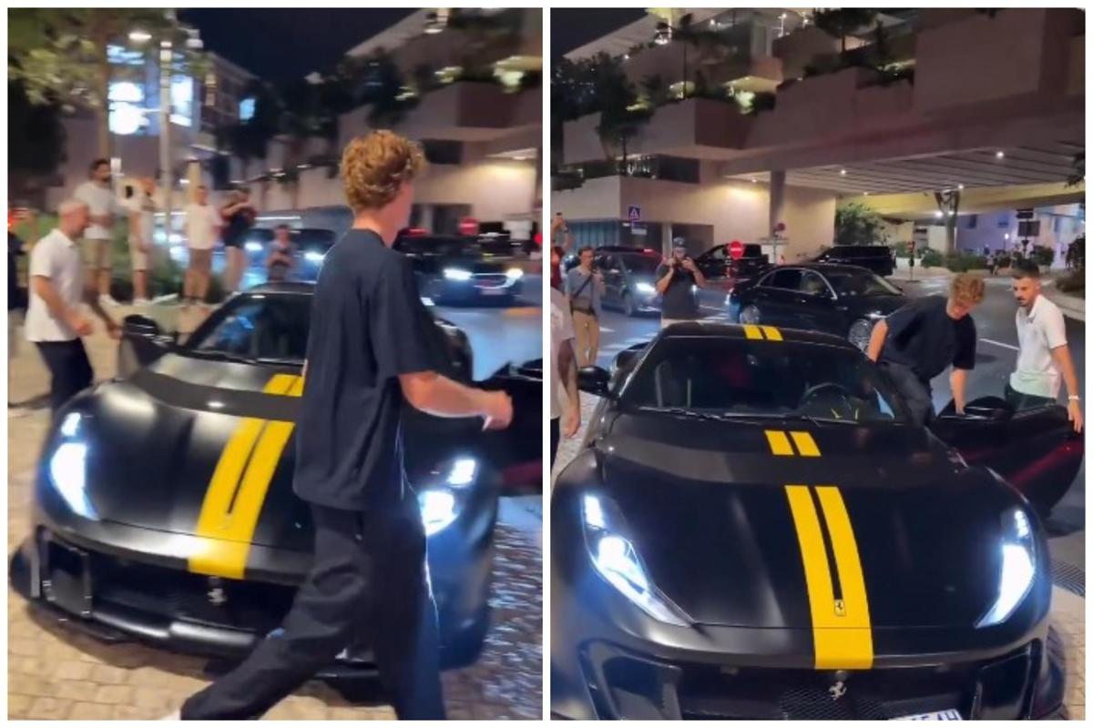 Sinner paparazzato a Montecarlo... con la sua Ferrari