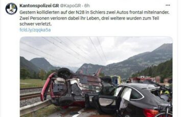 Svizzera incidente stradale a Schiers morti due italiani 364x230