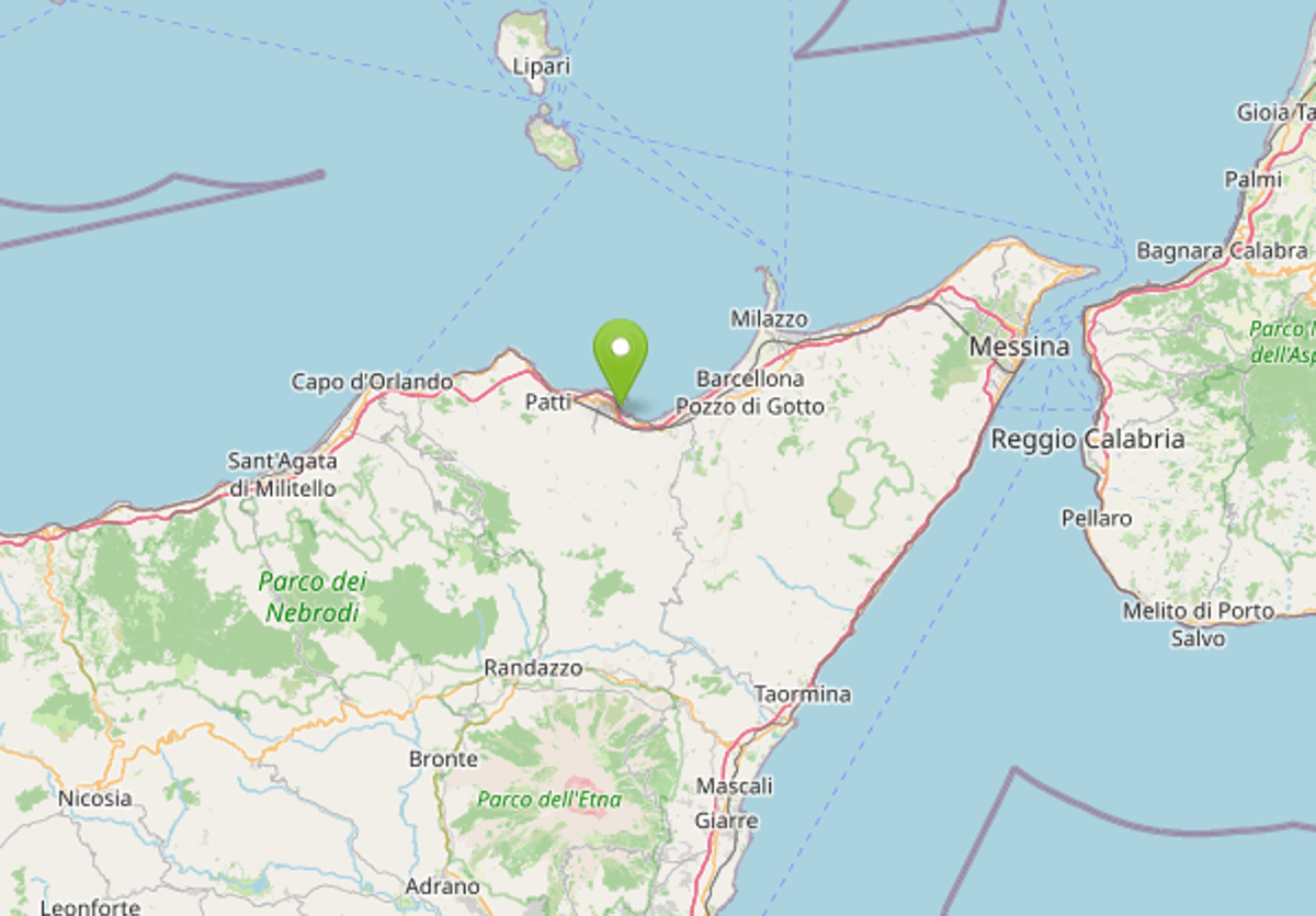 Terremoto oggi in Sicilia, doppia scossa di magnitudo 3.7 e 3.3 a Oliveri: avvertita in provincia di Messina