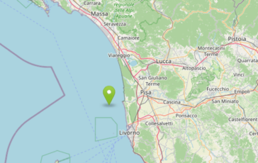 Terremoto oggi in Toscana sisma di magnitudo 3.7 avvertita sulla costa a Massa Lucca Livorno e Pisa 364x230
