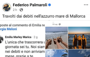 Travolti dai debiti nellazzurro mare di Mallorca Osho smaschera la creator che aveva criticato Giorgia Meloni 364x230