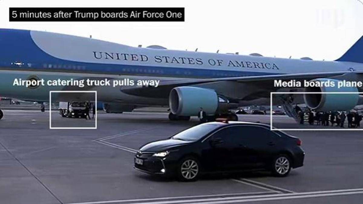 Trump e la falsa partenza sull'Air Force One, il depistaggio del tycoon contro la minaccia dell'Iran